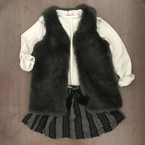 Zara Girls Stripe Mini Skirt